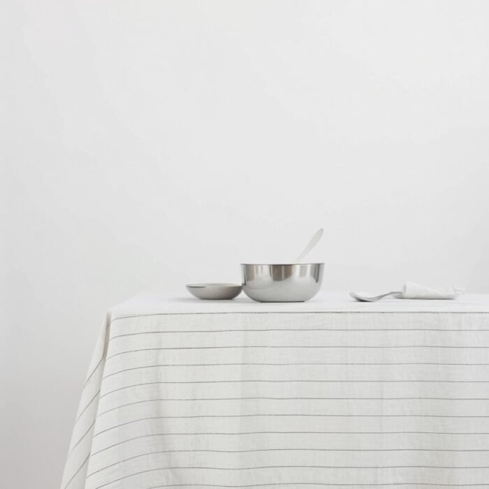 Obrus lniany - Ołówkowy Pasek